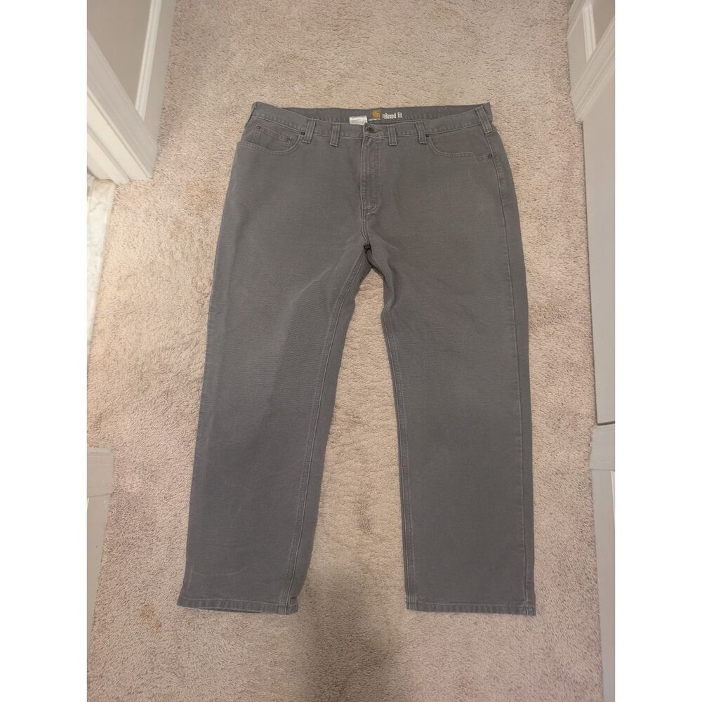 Carhartt Relaxed Fit Weathered Duck Pants Grey 44x30